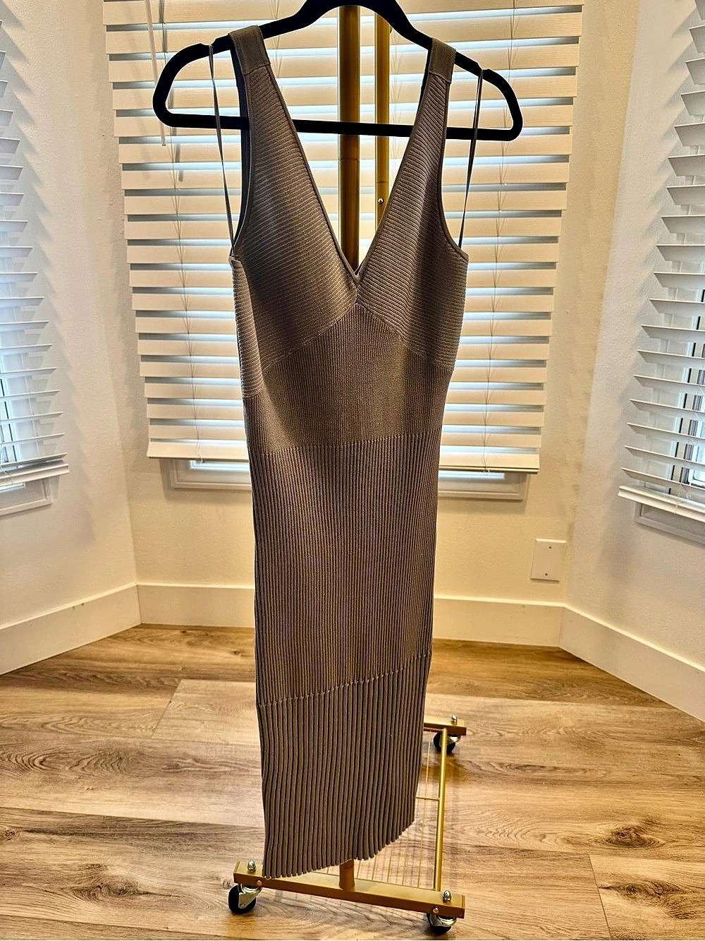 Club Monaco Nomanomm Dress Nomanomm Ribbed Maxi Dress Grey Large